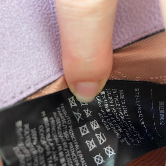 NWT MSRP$1095 STELLA MCCARTNEY Mini Xbody Eco Shaggy Deer bag Lilac - Picture 7 of 7